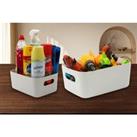 Stackable Storage Boxes In 2 Quantity Options And 2 Colours - White