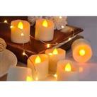 12-Pack Led Flickering Tealight Decorative Candles - White