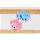 Cartoon Lilo & Stitch Inspired Plush Slippers For Kids And Adults - Blue