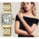 Luxury Swiss Gv2 Milan Diamond Encrusted Ladies Watch - Silver