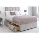 Divan Bed With A Cube Headboard And Storage