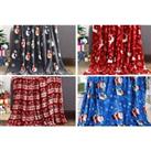 Super Soft Cosy Christmas Throws - 4 Sizes & 4 Designs! - Blue