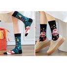 5 Pairs Of Christmas Socks - Black