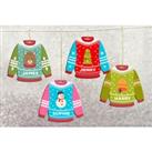 Personalised Christmas Jumper Tree Decorations - 2, 4 Or 6-Pack!