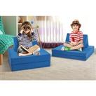 4Pcs Convertible Kids Soft Play Sofa With Folding Mats