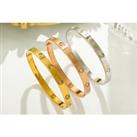 Stylish Diamond Bangle Bracelet In 2 Sizes And 3 Colour Options - Rose Gold