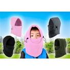 6-In-1 Winter Thermal Hat For Kids In 4 Colours - Pink
