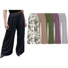 Plus Size Wide Leg Pants For Women In 6 Colours And Sizes - Black