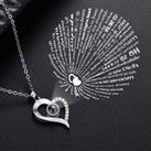 I Love You' In 100 Languages Necklace - Silver