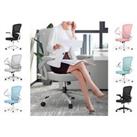 Office Chair With Lumbar Support In 6 Colours - Pink