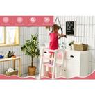 Childrens Non-Slip Kitchen Step Stool With Safety Rails - Pink
