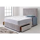 Lisbon Grey Divan Bed And Mattress - Storage Options