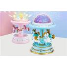 Kids' Merry-Go-Round Projection Music Box In 2 Colours - Pink