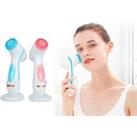 3-In-1 Silicone Facial Cleansing And Massaging Brush - 2 Colours - Pink