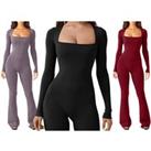 Women'S Slim Fit Jumpsuit In 5 Sizes And 6 Colours - Purple