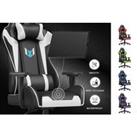 Pu Leather Gaming Chair With Lumbar Support - Black