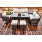 8-Seater Outdoor Rattan Corner Sofa Dining Set!