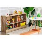 2-Tier Wooden Kids Bookcase With 5 Compartments - 4 Colour Options - White