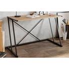 Anemon Industrial Black And Walnut Home Office Desk