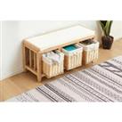 Lincoln Basket Bench In 2 Basket Options And Multiple Colours - White