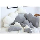 Plush Cloud-Shaped Throw Pillows - 3 Sizes, 2 Colours