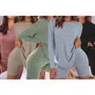 Ribbed Loungewear Sets For Women In 5 Sizes And 5 Colours - Blue