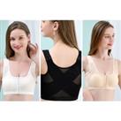 Women'S Posture Corrector Sports Bra With Front Closure - 6 Sizes, 3 Colours - Black