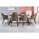 Faux Leather Padded Dining Chair In 5 Options And 4 Colours - Brown