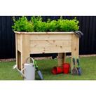Freestanding Wooden Planter - Single Or Double