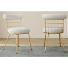 Set Of 2 Etta Boucle Dining Chairs