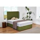 Hamilton Quilted Olive Divan Bed Set In 5 Sizes