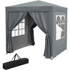 Outdoor Garden Gazebo Marquee With Removable Walls - Free Carry Bag! - Green