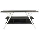 Minerva Tv Unit Stand With Open Shelves - 6 Colours - White