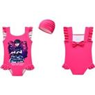 Wednesday Addams Inspired Girls' Swimsuit - 6 Sizes, 3 Colours - Black