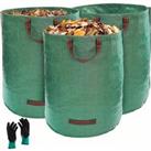 3-Piece Reuseable Garden Waste Bags With Gloves