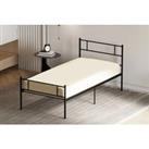 Metal Bed Frame With Three Sizes - Black Or White