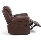 Segovia Premium Leather Manual Recliner Armchair - 3 Colours - Brown