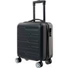 45Cm Or 55Cm Hard Case Carry On Cabin Bag - 5 Colours - Black