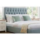 Sofia Plush Bed Frame With Optional Ottoman In 5 Sizes