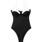 Women'S Demi Push Up One-Piece Swimsuit In 4 Sizes - Black