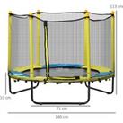 4.6Ft/55 Inch Kids Trampoline With Enclosure Safety Net