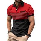 Men'S Casual Stripe Polo Shirt In 6 Sizes & Colours